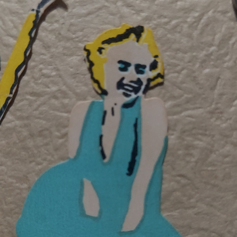 Vintage hand made Paper Cutout Figures Glamorous Women. marilyn monroe & divine - Picture 3 of 4